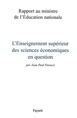 bokomslag L'Enseignement supérieur de l'économie en question