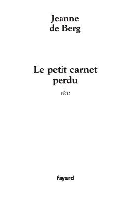 bokomslag Le petit carnet perdu