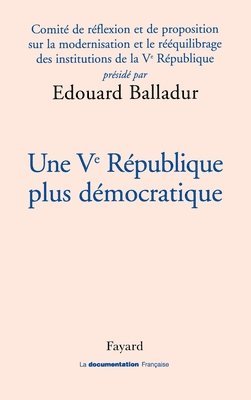 bokomslag Une Ve République plus démocratique