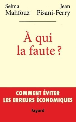 Jean Pisani-Ferry, Selma Mahfouz - A Qui La Faute, Häftad