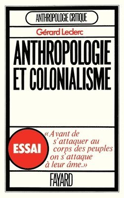 bokomslag Anthropologie et colonialisme