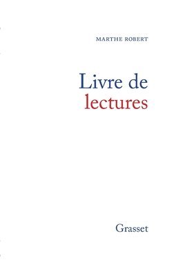 Marthe Robert - Livre de lectures, Häftad