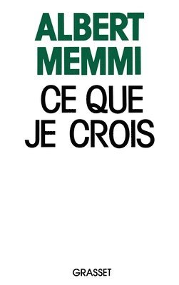Memmi-A - Ce que je crois, Häftad