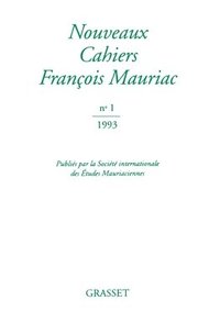 bokomslag Nouveaux cahiers François Mauriac n°01