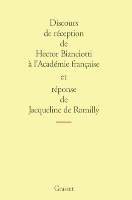 Discours de Reception A L Academie Francaise