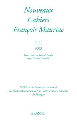 bokomslag Nouveaux Cahiers Francois Mauriac n°11