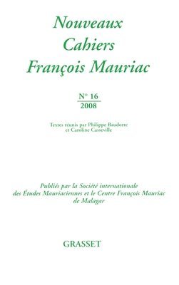 bokomslag Nouveaux cahiers François Mauriac N°16