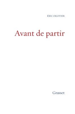 bokomslag Avant de partir