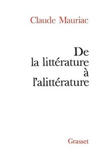 bokomslag De la littérature à l'alittérature