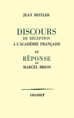 bokomslag Discours de réception à l'Académie française