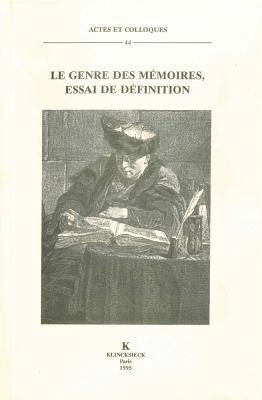 Madeleine Bertaud, Francois-Xavier Cuche - Le Genre Des Memoires: Essai de Definition, Häftad. Tillgänglighet: Lägg i varukorg