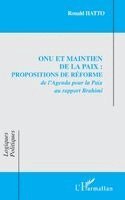 Hatto Ronald - ONU et maintien de la paix, Häftad