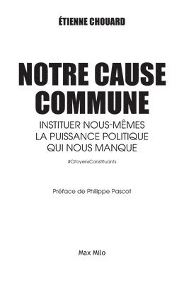 bokomslag Notre cause commune