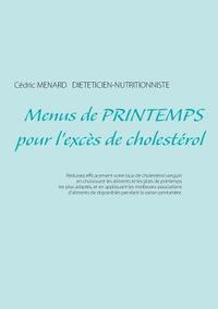 bokomslag Menus de printemps pour l'exces de cholesterol