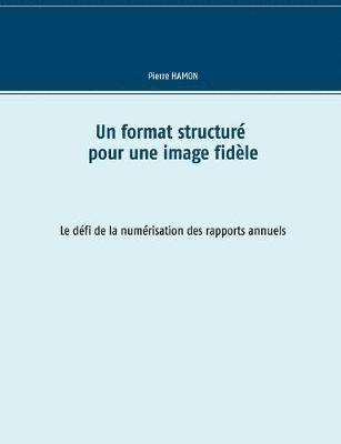 bokomslag Un format structur pour l'image fidle