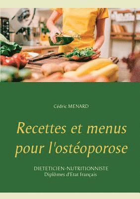 bokomslag Recettes et menus pour l'ostoporose