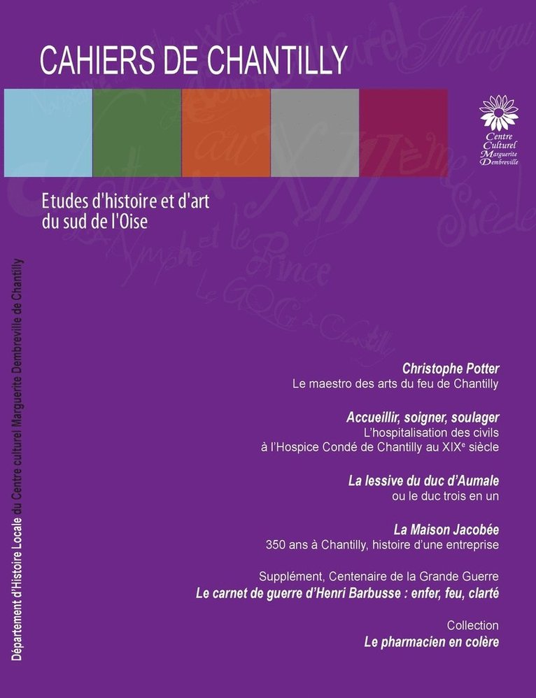 Département d'Histoire Locale, Département d'histoire locale, Département d'histoire locale du centre culturel de Chantilly - Les Cahiers de Chantilly, Häftad