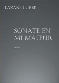 bokomslag Sonate en mi majeur