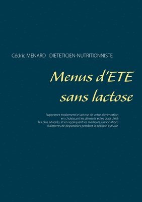 bokomslag Menus d'été sans lactose