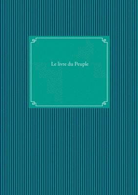 bokomslag livre du Peuple