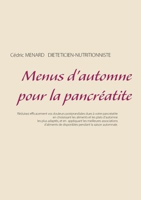 bokomslag Menus d'automne pour la pancratite