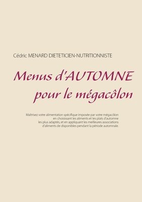 bokomslag Menus d'automne pour le mégacôlon