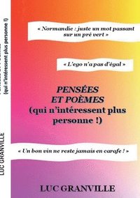 bokomslag pensées et poèmes qui n'intéressent plus personne