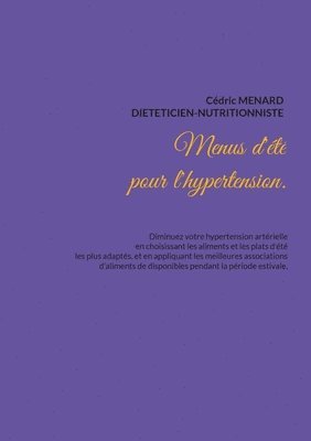 bokomslag Menus d'été pour l'hypertension.