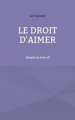 bokomslag droit d'aimer