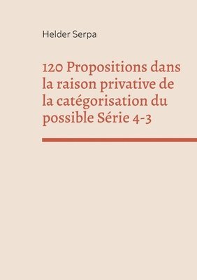 bokomslag 120 Propositions dans la raison privative de la catgorisation du possible Srie 4-3