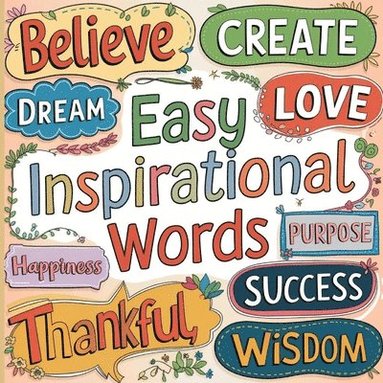 bokomslag Inspirational Words Easy Coloring Book