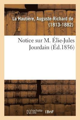 bokomslag Notice Sur M. Élie-Jules Jourdain