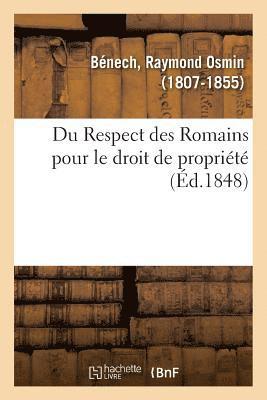 bokomslag Du Respect Des Romains Pour Le Droit de Proprit