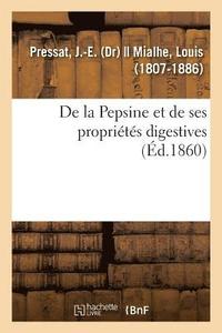 bokomslag de la Pepsine Et de Ses Proprietes Digestives