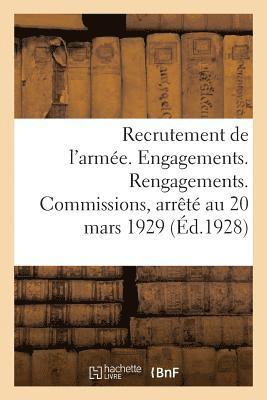 bokomslag Recrutement de l'Armee. Engagements. Rengagements. Commissions