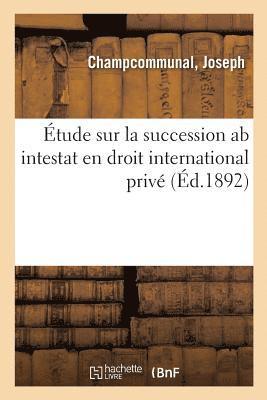 bokomslag tude Sur La Succession AB Intestat En Droit International Priv