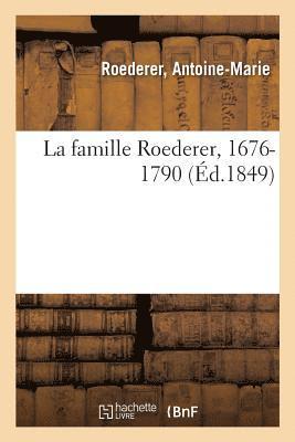 bokomslag famille Roederer, 1676-1790