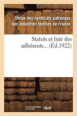 bokomslag Statuts Et Liste Des Adhérents...