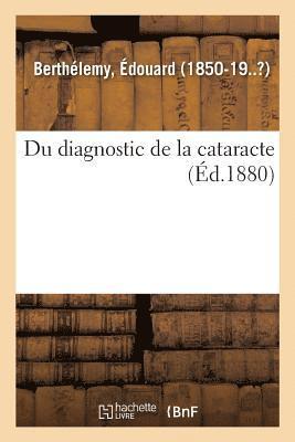 bokomslag Du Diagnostic de la Cataracte