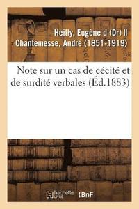 bokomslag Note Sur Un Cas de Cécité Et de Surdité Verbales