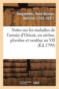 bokomslag Notes Sur Les Maladies de l'Arme d'Orient, En Nivse, Pluvise Et Ventse an VII