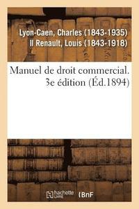 bokomslag Manuel de Droit Commercial. 3e dition