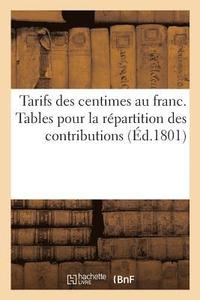 bokomslag Tarifs Des Centimes Au Franc