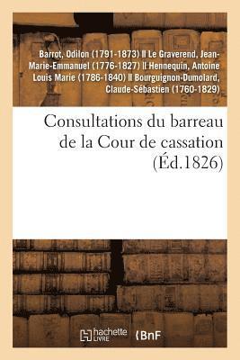 bokomslag Consultations Du Barreau de la Cour de Cassation