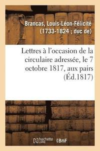 bokomslag Lettres  l'Occasion de la Circulaire Adresse, Le 7 Octobre 1817