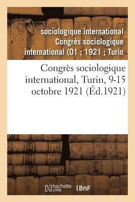 bokomslag Congrs Sociologique International. Turin 9-15 Octobre 1921. Numro 5