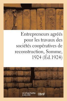 Liste Des Entrepreneurs Agrees Pour Les Travaux Des Societes Cooperatives de Reconstruction 1