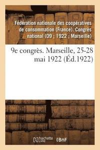 bokomslag 9e Congrs. Marseille, 25-28 Mai 1922
