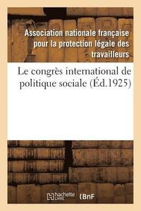 bokomslag congrès international de politique sociale