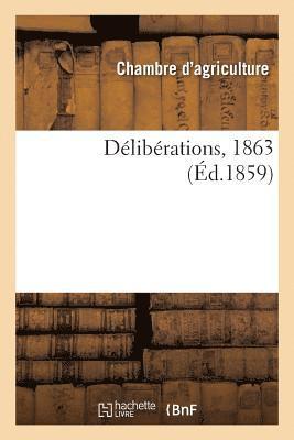 bokomslag Délibérations, 1863